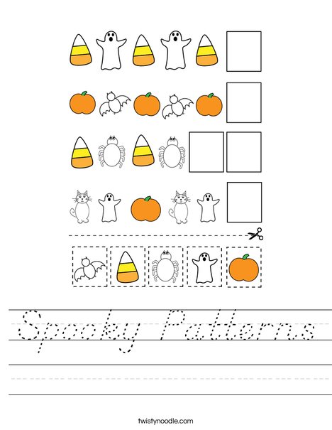 Spooky Patterns Worksheet