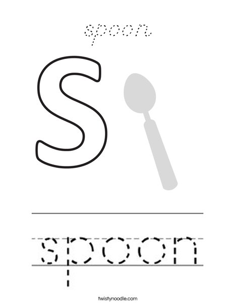 Spoon Coloring Page