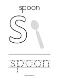 spoon Coloring Page