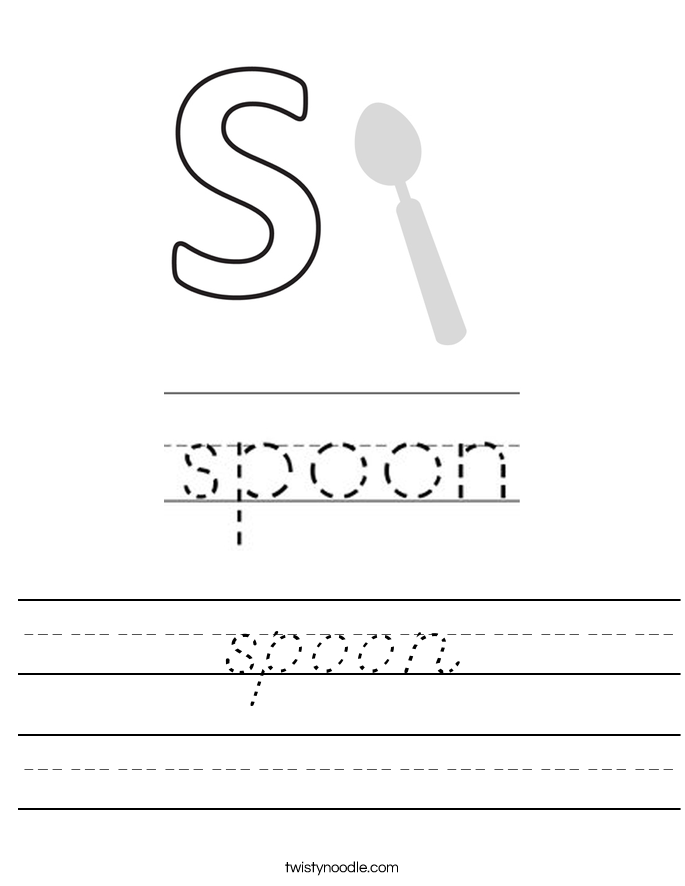 spoon Worksheet