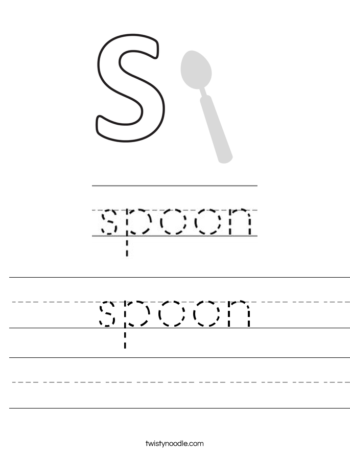 spoon Worksheet