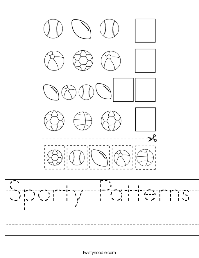 Sporty Patterns Worksheet