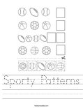 Sporty Patterns Worksheet