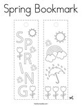 Spring Bookmark Coloring Page