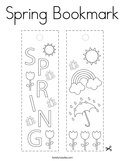 Spring Bookmark Coloring Page