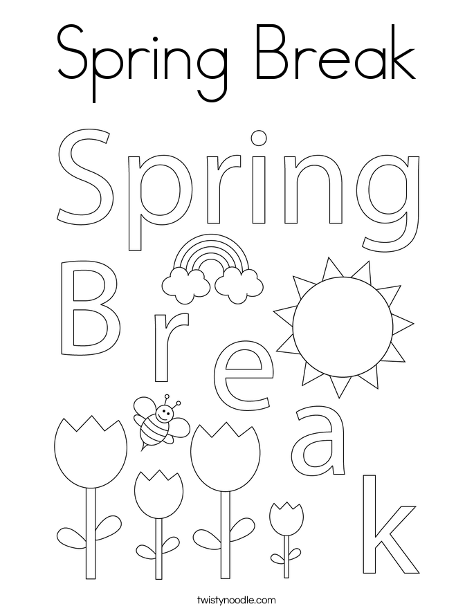 Spring Break Coloring Pages 10