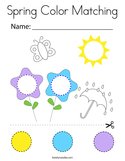 Spring Color Matching Coloring Page