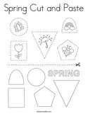 Spring Cut and Paste Coloring Page