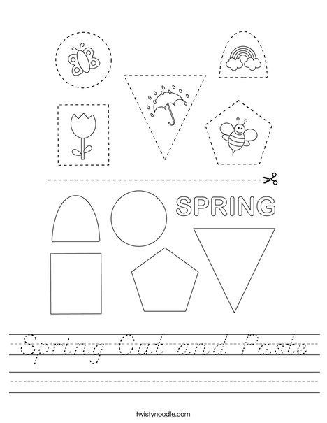 Spring Cut and Paste Worksheet