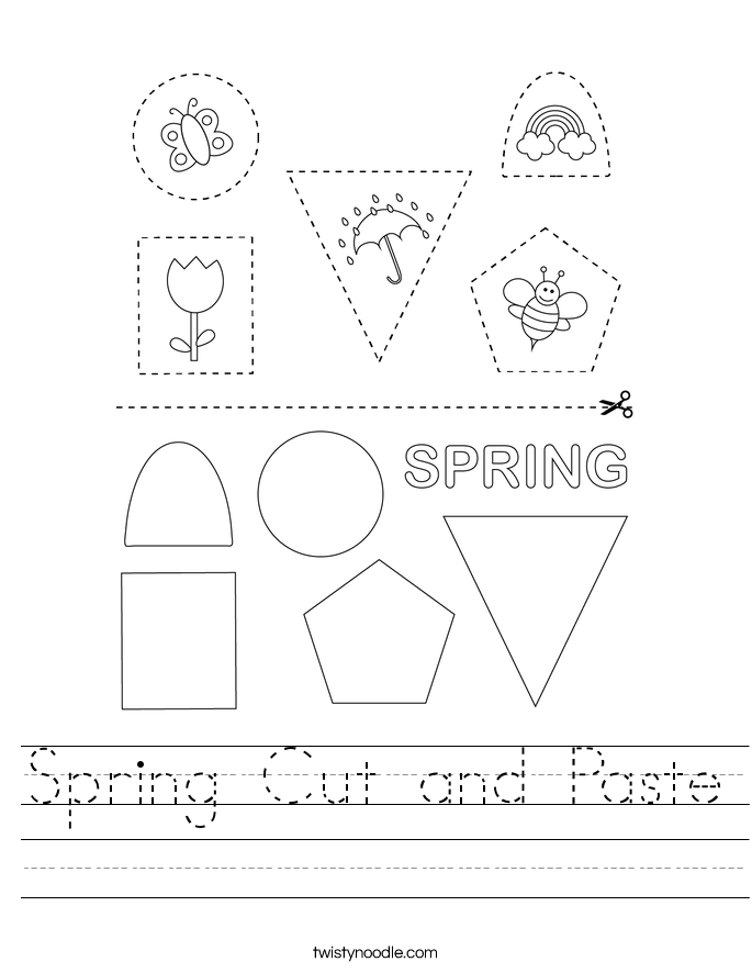 Spring Cut and Paste Worksheet