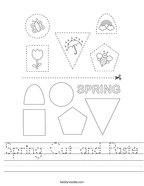 Spring Cut and Paste Handwriting Sheet