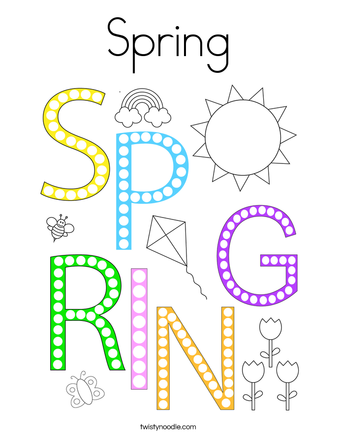 Spring Coloring Page