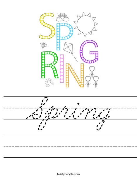 Spring Do-A-Dot Worksheet