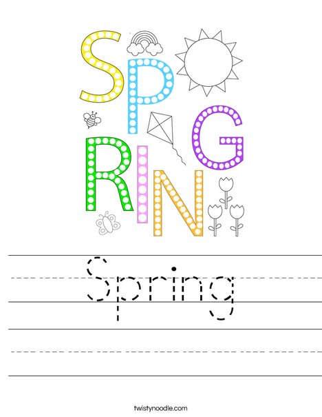 Spring Do-A-Dot Worksheet
