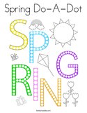 Spring Do-A-Dot Coloring Page