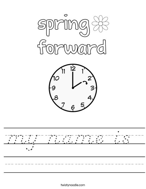 Spring Forward Worksheet