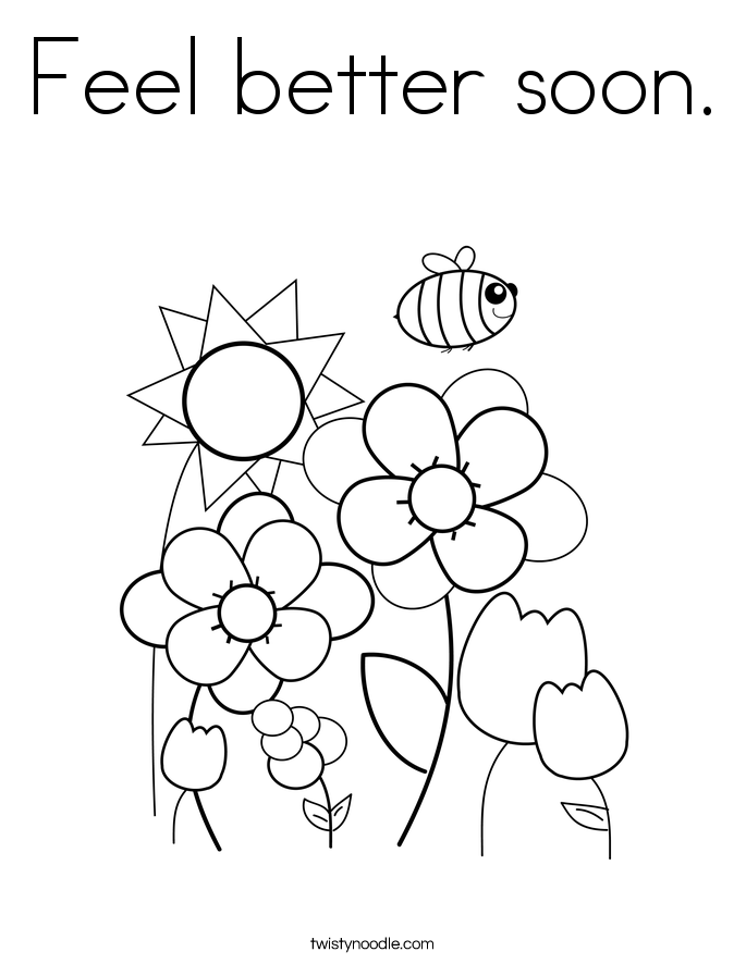 Feel better soon Coloring Page - Feel Better Soon 16 Coloring Page