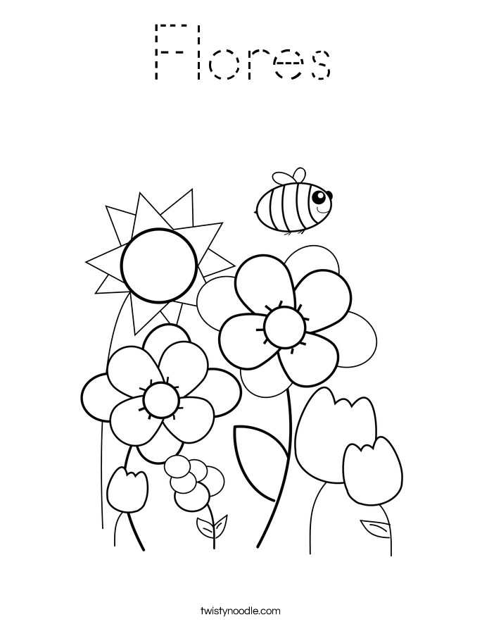 Flores Coloring Page