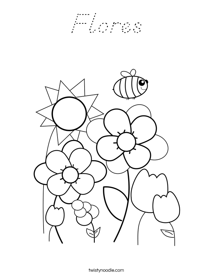 Flores Coloring Page