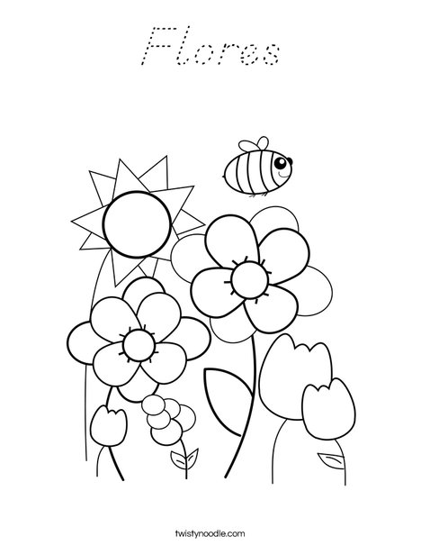 Spring Garden Coloring Page