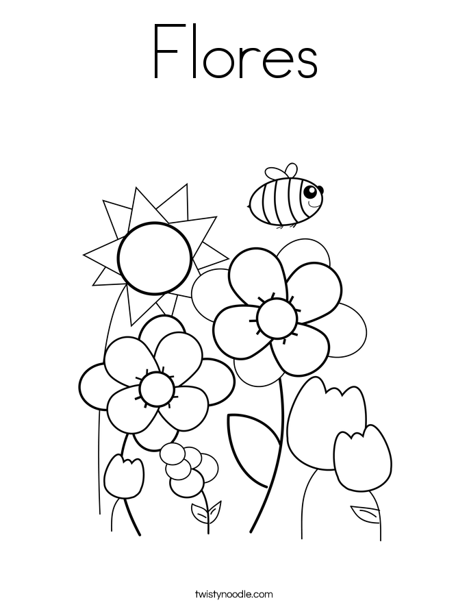 Flores Coloring Page