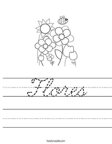 Spring Garden Worksheet