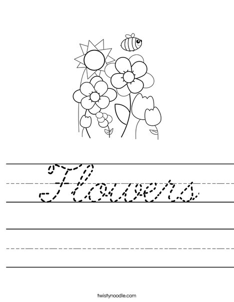 Spring Garden Worksheet