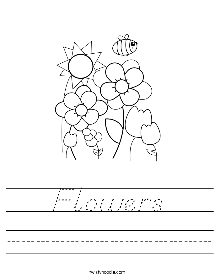Flowers Worksheet