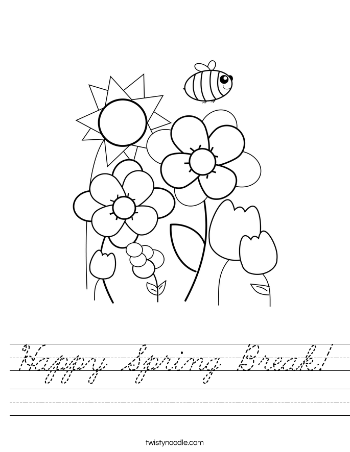 Happy Spring Break! Worksheet