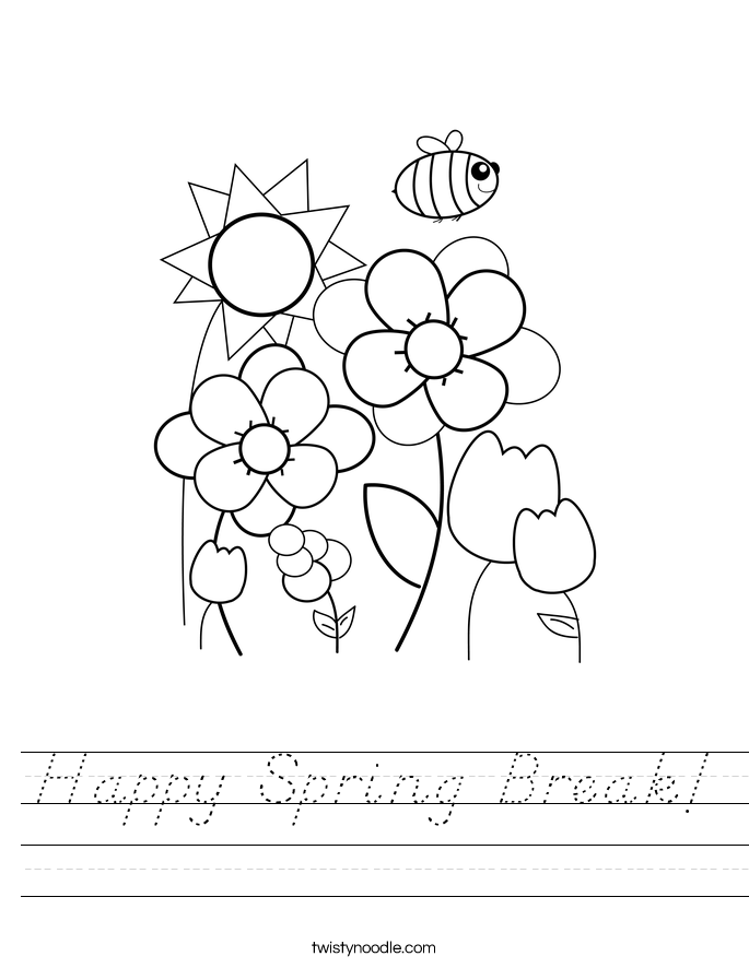 Happy Spring Break! Worksheet