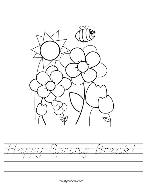 Spring Garden Worksheet