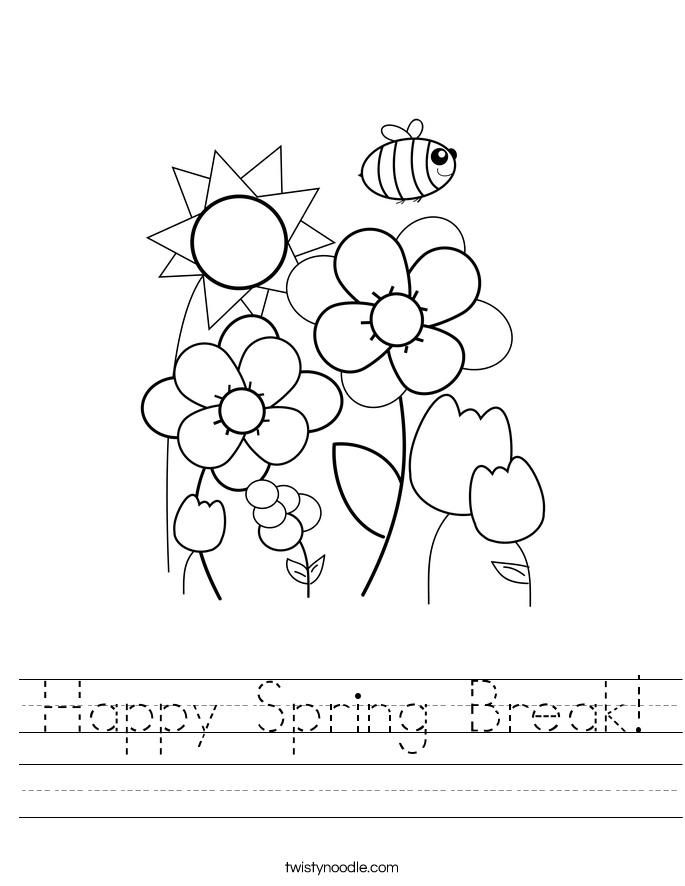 Happy Spring Break! Worksheet