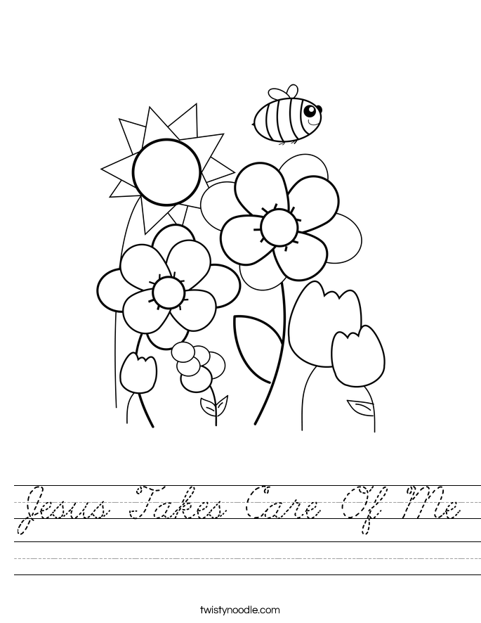 Jesus Takes Care Of Me Worksheet