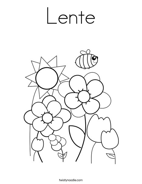 Lente Coloring Page Twisty Noodle