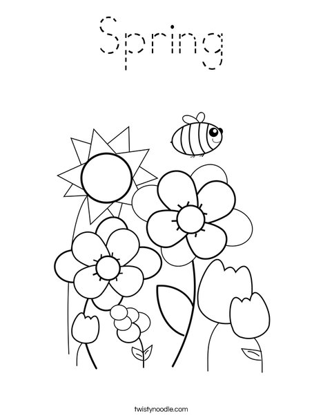 Spring Garden Coloring Page