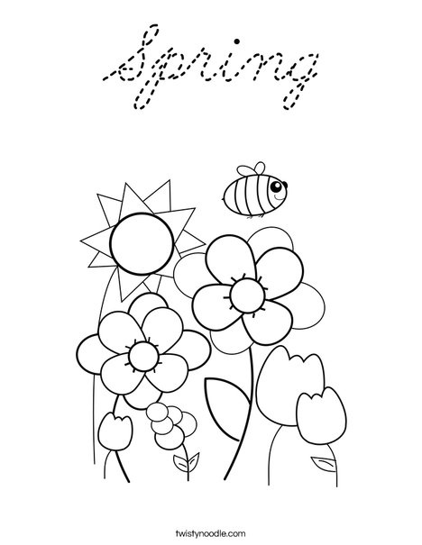 Spring Garden Coloring Page