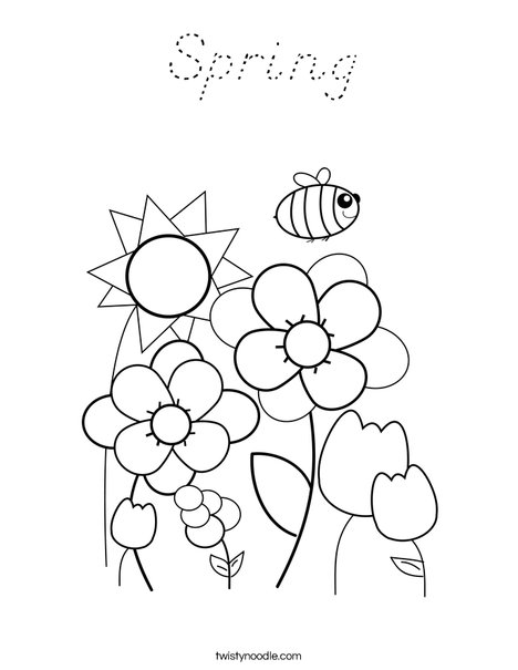 Spring Garden Coloring Page
