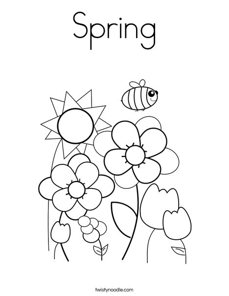 Spring Garden Coloring Page
