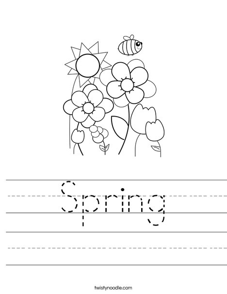 Spring Worksheet - Twisty Noodle