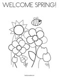 WELCOME SPRING! Coloring Page