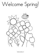 Welcome Spring Coloring Page