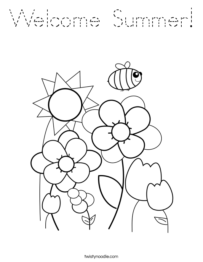 Welcome Summer! Coloring Page