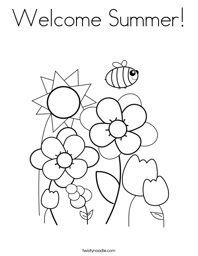 Welcome Summer! Coloring Page