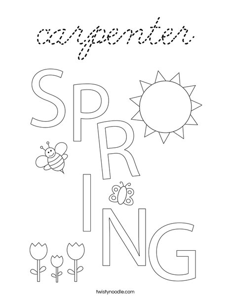 Spring is Here! Coloring Page