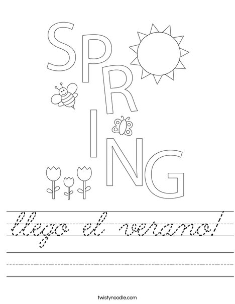 Spring is Here! Worksheet