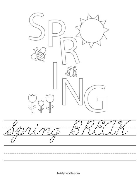 Spring is Here! Worksheet