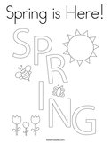 Spring is Here Coloring Page