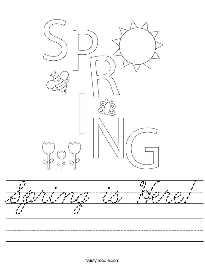 Spring is Here! Worksheet