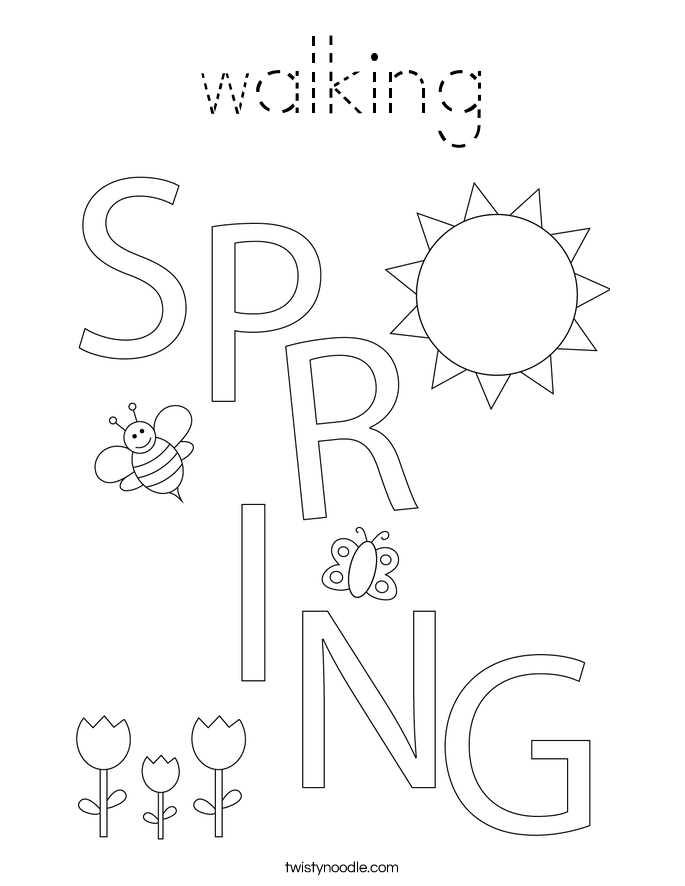 walking Coloring Page