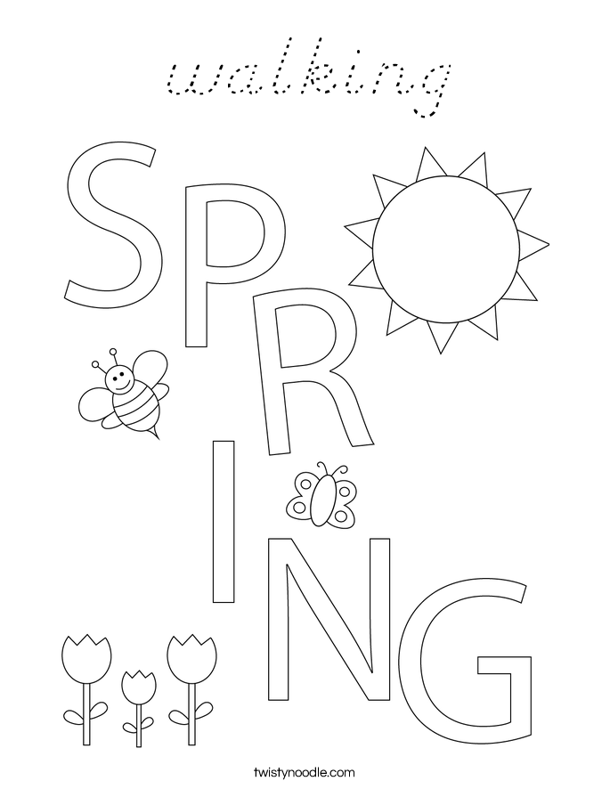 walking Coloring Page